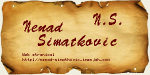 Nenad Simatković vizit kartica